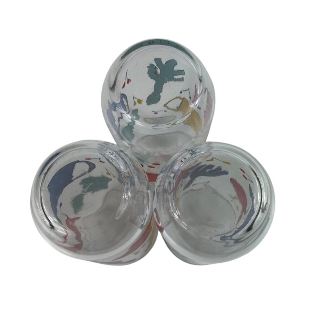 Luminarc Vintage Gardening Tools Glass Tumblers Set of 3 Colorful - Picture 6 of 9